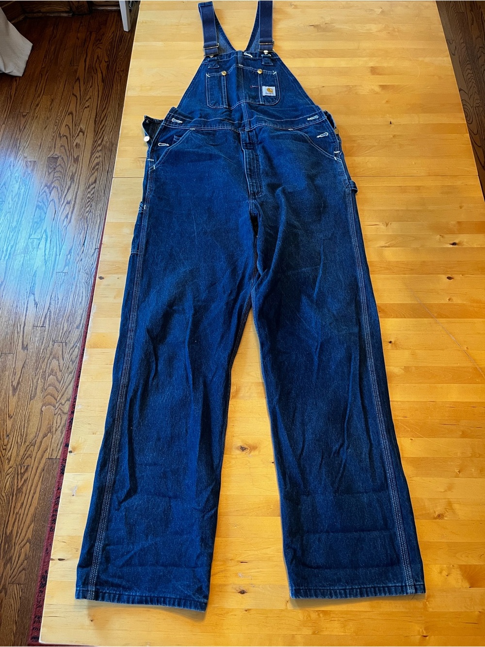 Vintage Carhartt Dark Blue Denim Bib Overalls